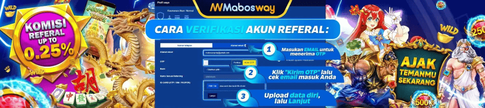 Ilustrasi cara verifikasi akun setelah daftar di Mabosway