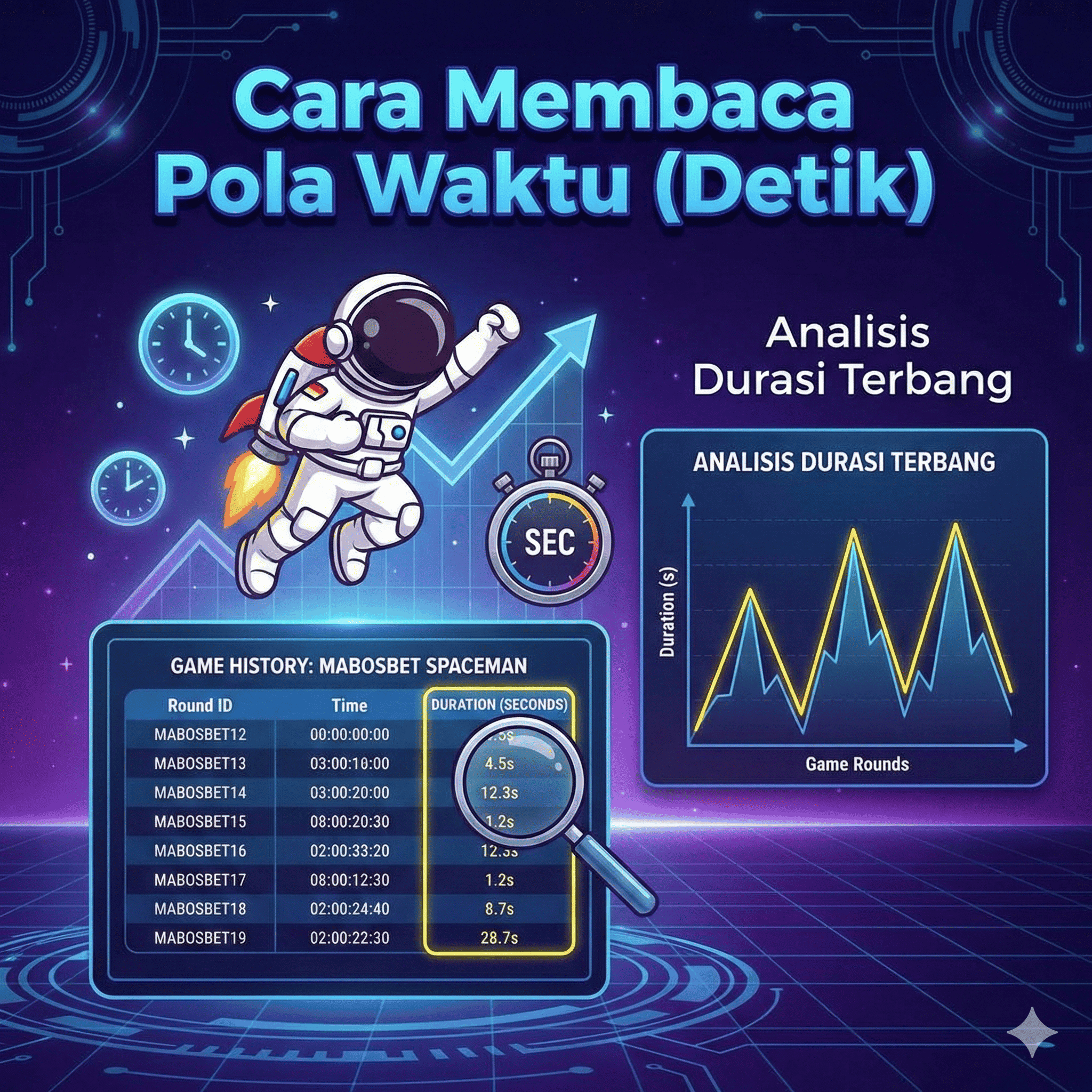 Cara Membaca Pola Waktu (Detik) di Riwayat Game Spaceman Mabosbet: Analisis Durasi Terbang